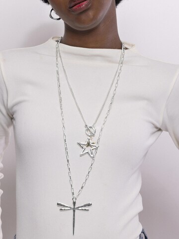 Luxenter Necklace 'Makdo' in Grey: front