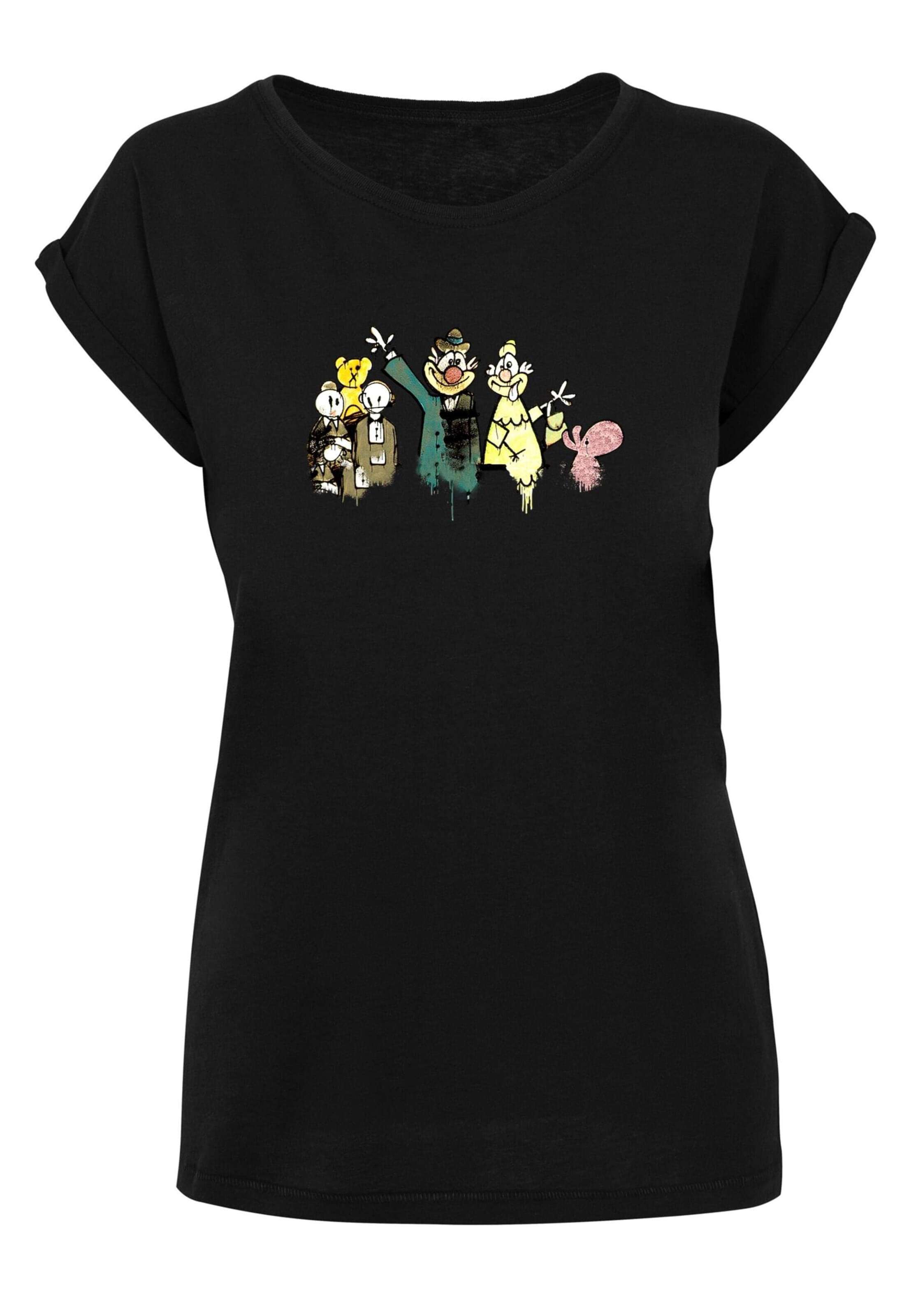 Merchcode Shirt 'Cartoon Royals' in Black: front
