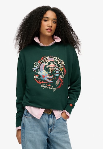 Superdry Sweatshirt in Green: front