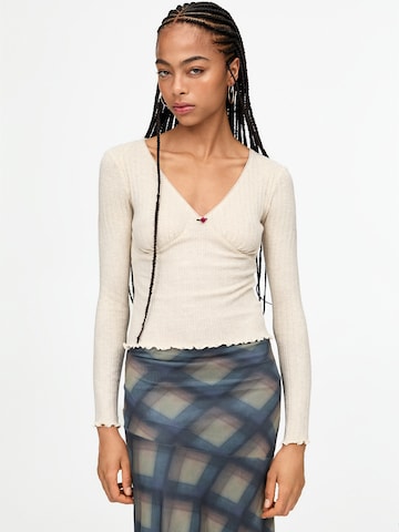 Pull&Bear Tričko - Béžová: predná strana