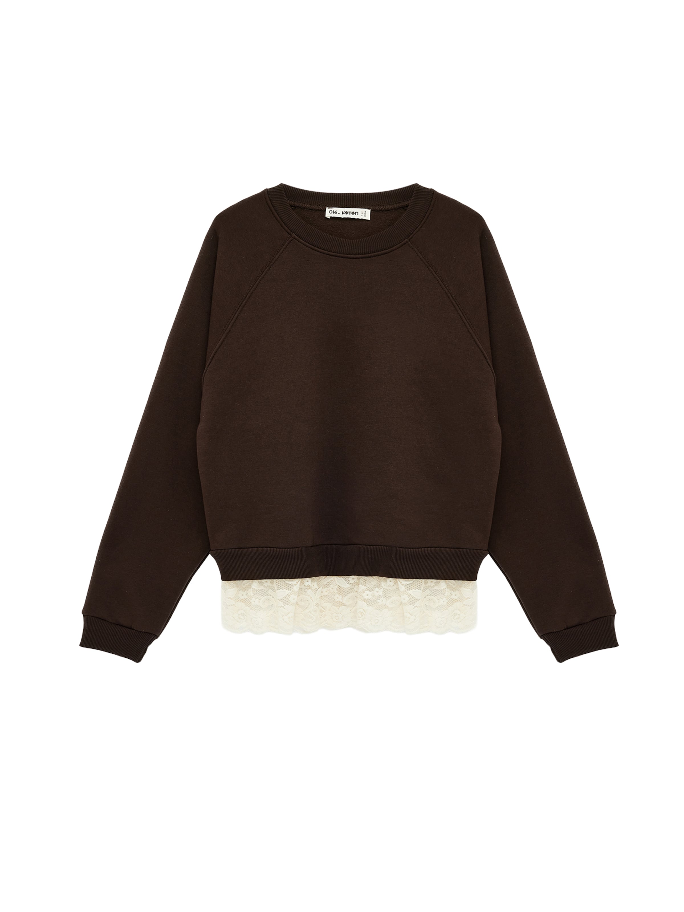Koton Sweatshirt in Bruin: voorkant