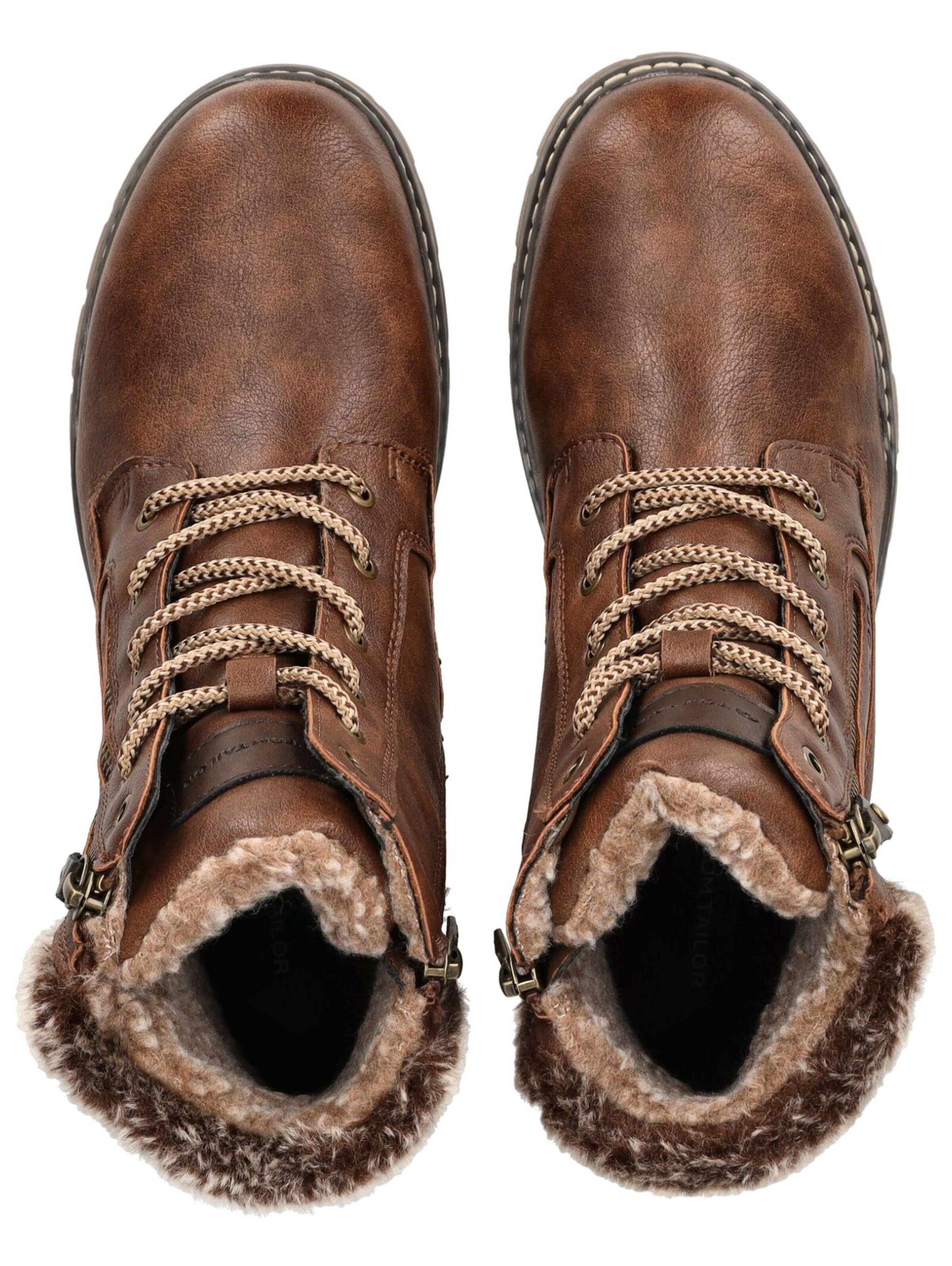 TOM TAILOR Veterlaarsjes in Bruin