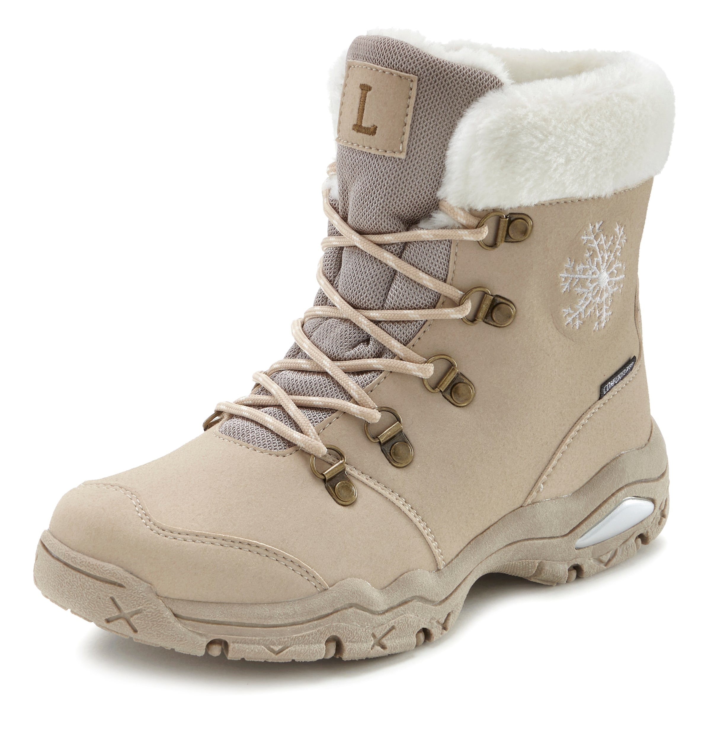 LASCANA Snow Boots in Beige: front