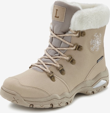 LASCANA Snow Boots in Beige: front