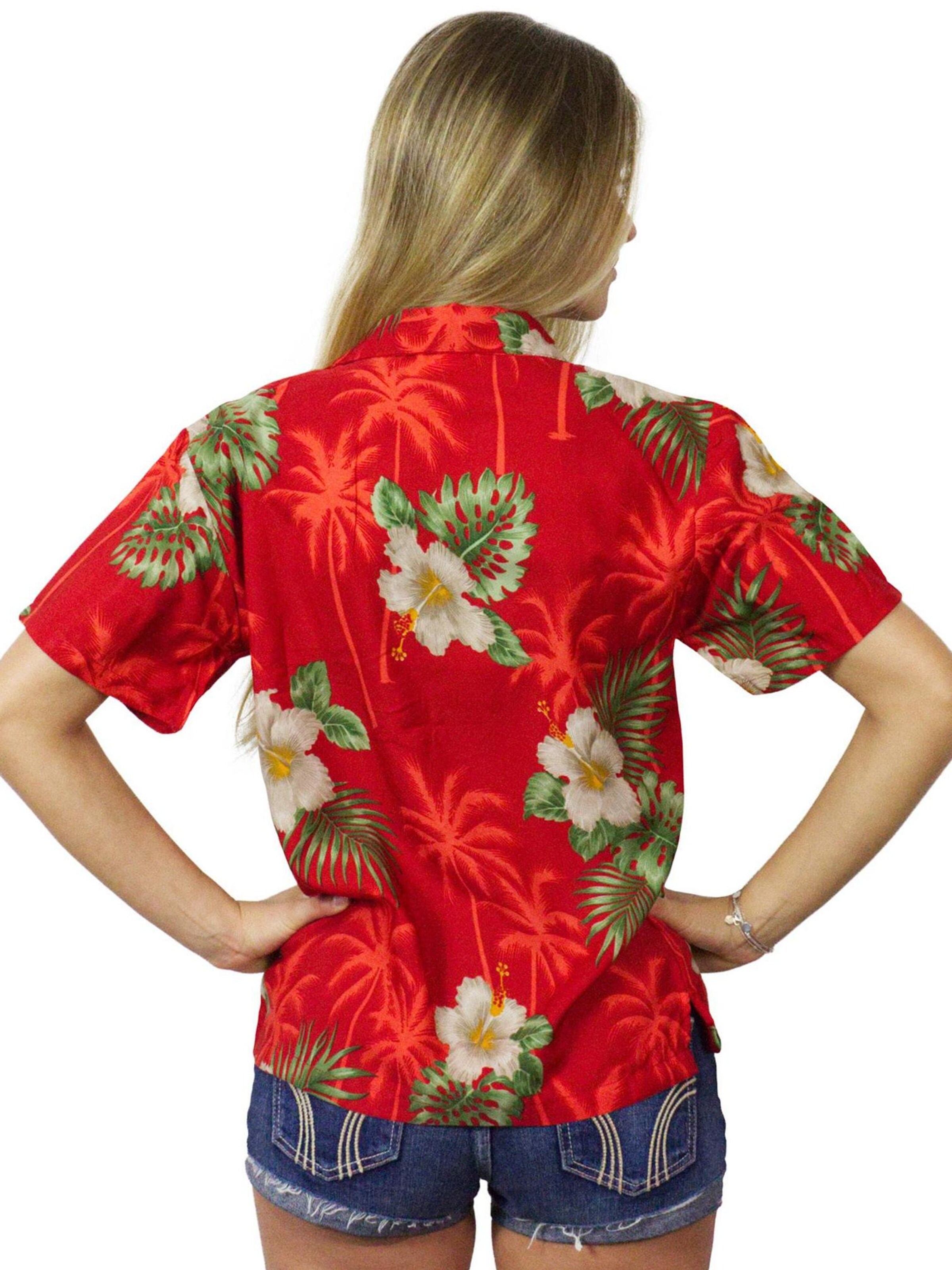 King Kameha Blouse 'Small Flower' in Red