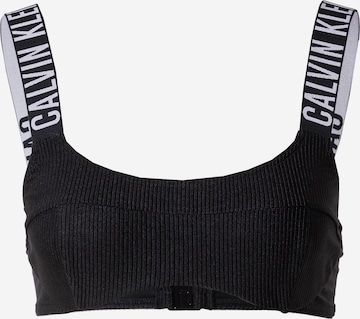 Calvin Klein Swimwear Bustier Bikinitop 'Intense Power' in Zwart: voorkant