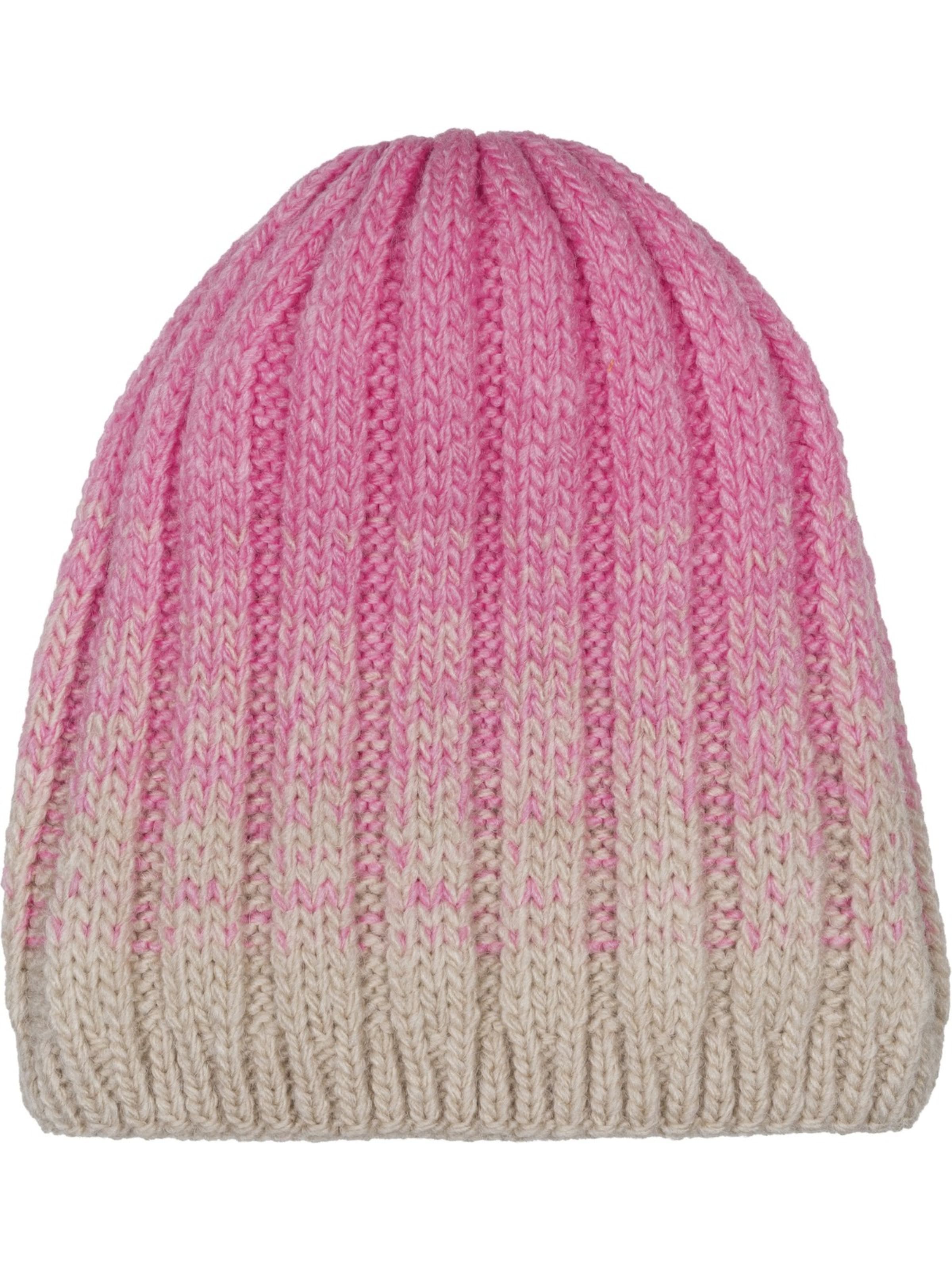styleBREAKER Mütze 'Strickmütze Farbverlauf mit Thermo-Fleece'‌‌‌‌‌‌‌‌ in Beige