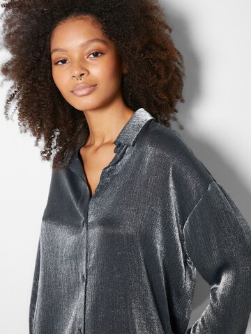 Bershka Blouse in Silver