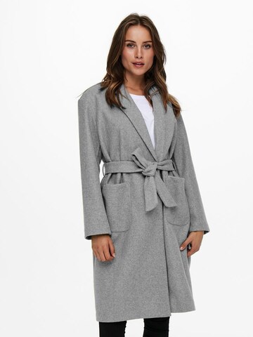 Only Petite Between-Seasons Coat in Grey: front