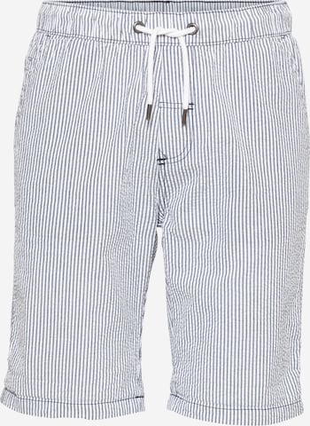 !Solid Regular Pants in Blue: front