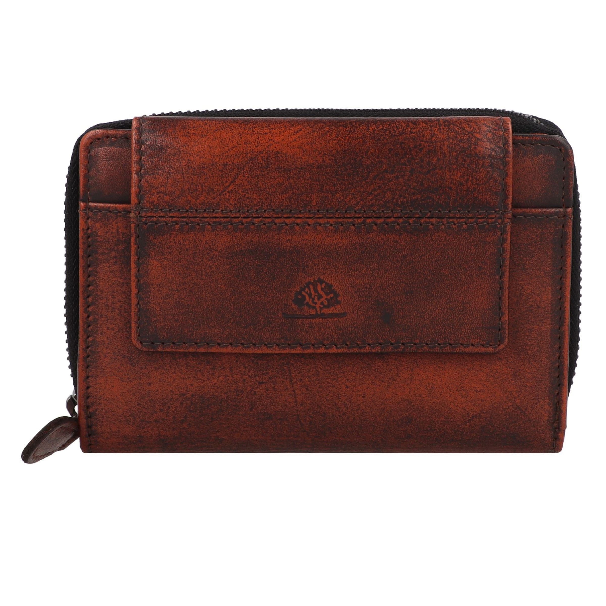 GREENBURRY Wallet 'Distressed' in Orange: front