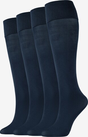 camano Knee High Socks '3D Premium 60 DEN' in Blue: front