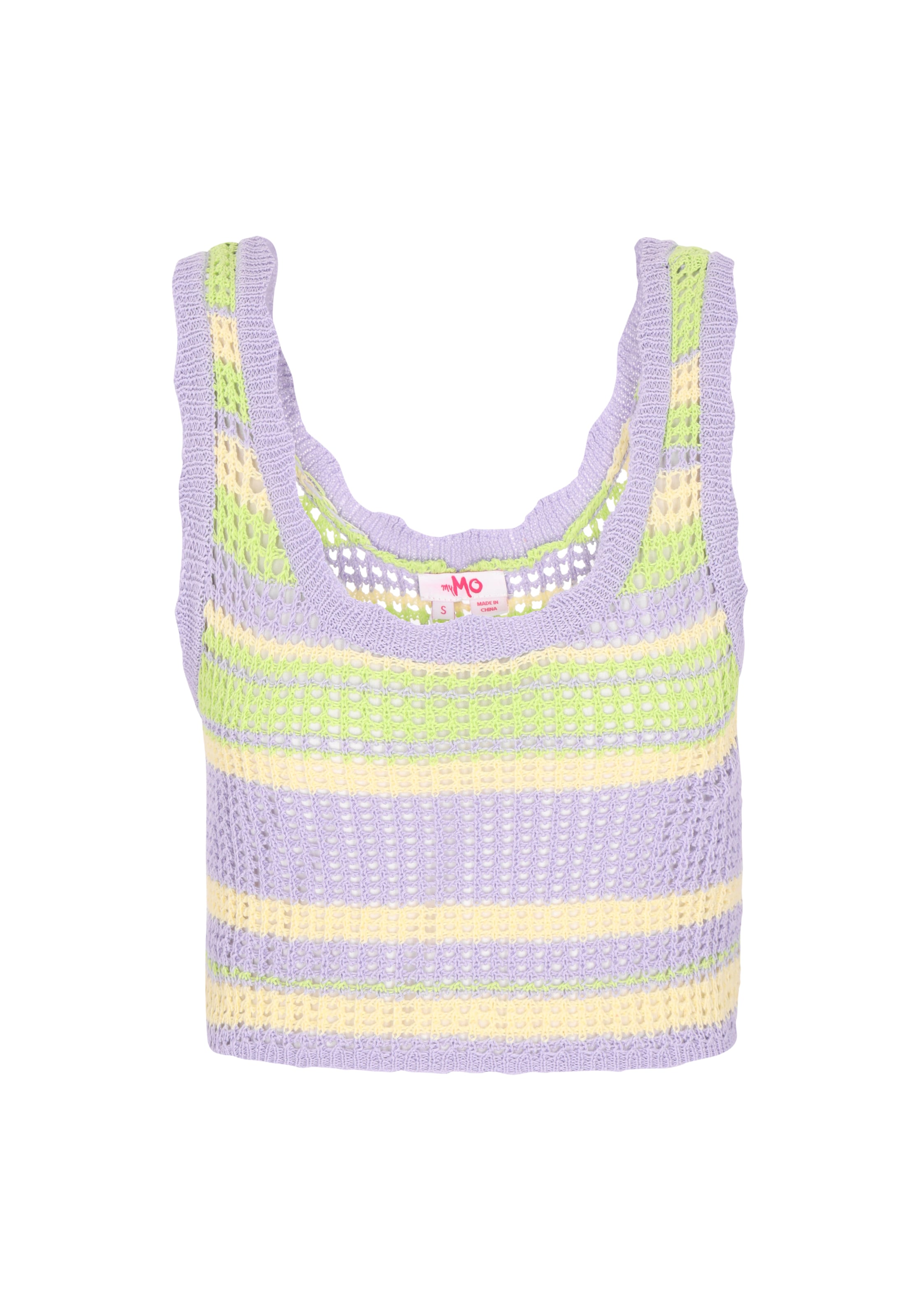 MYMO - Top de malha 'Spring Summer' em roxo: frente