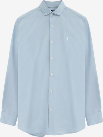 Polo Club Button Up Shirt in Blue: front