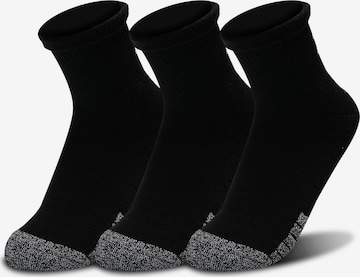UNDER ARMOUR Athletic Socks ' HeatGear ' in Black: front