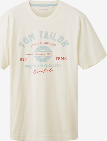 T-Shirt TOM TAILOR en beige : devant