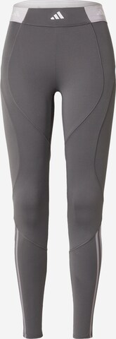 ADIDAS PERFORMANCE Skinny Sporthose 'Hyperglam' in Grau: predná strana