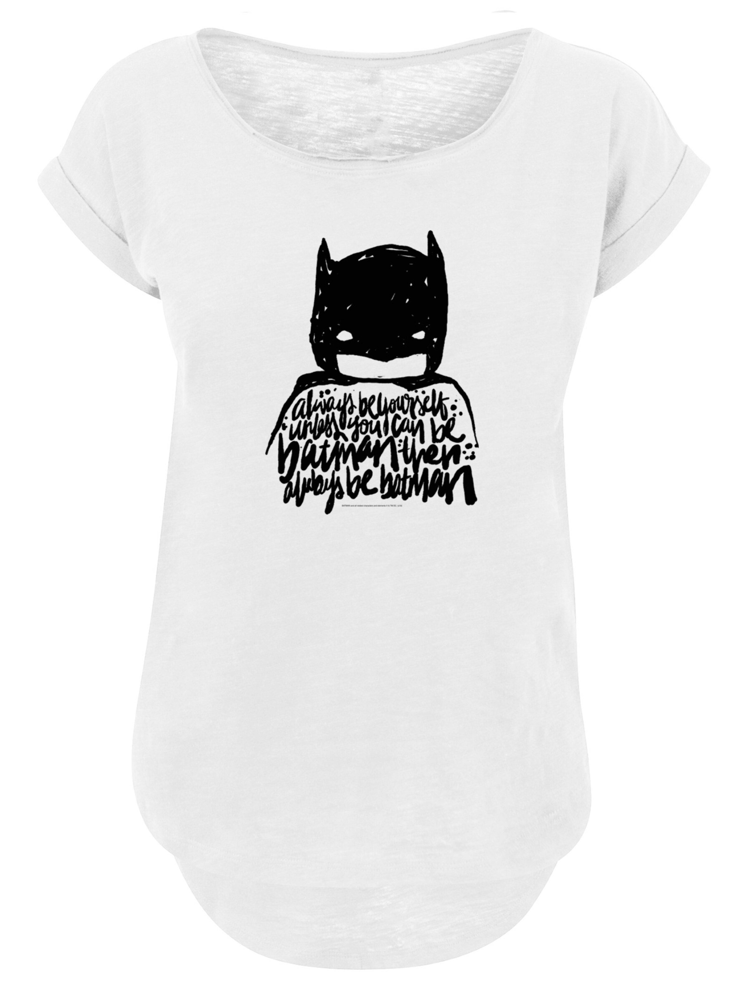 F4NT4STIC Shirt 'DC Comics Batman Always Be Yourself' in Wit: voorkant
