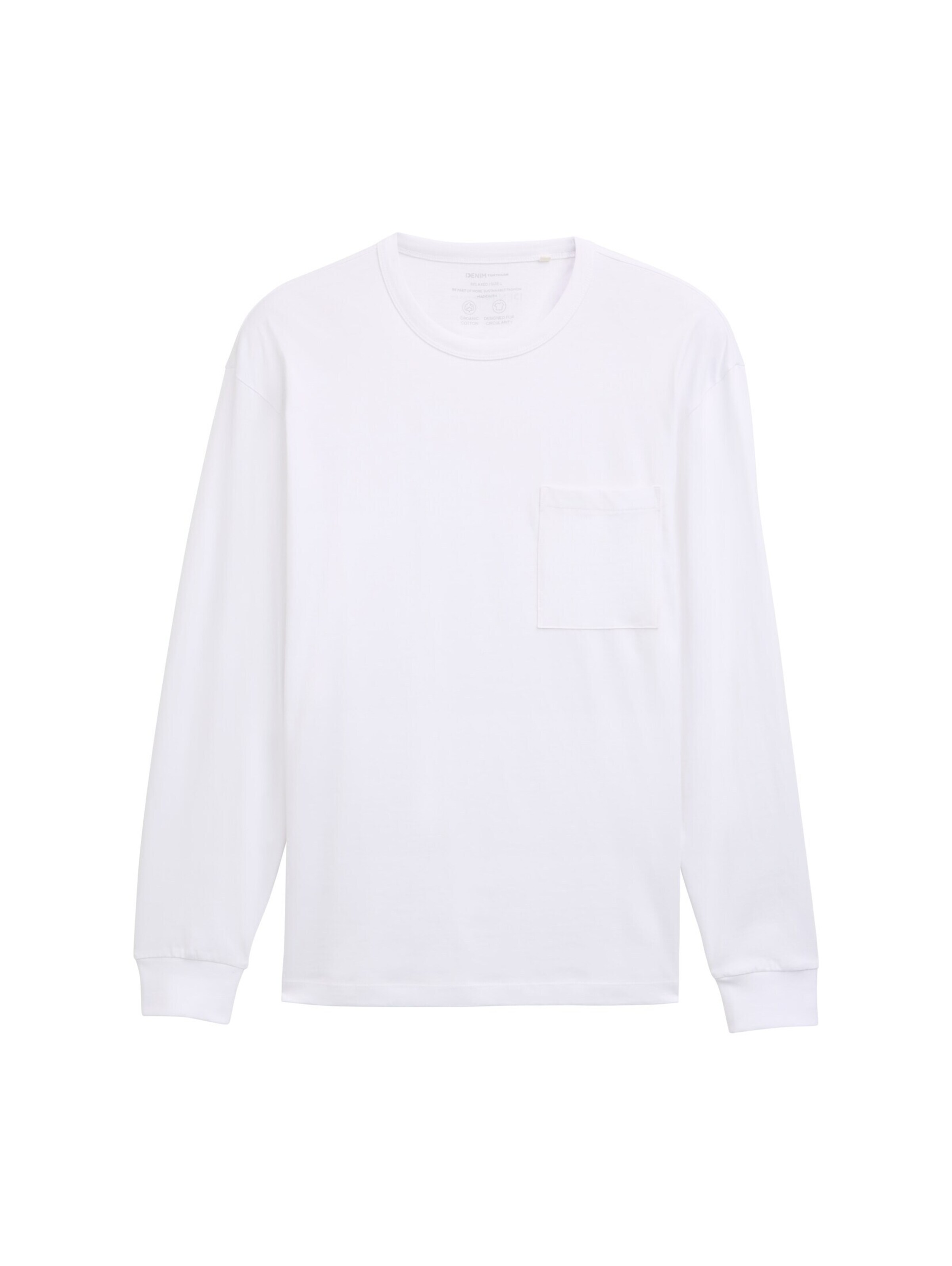 TOM TAILOR DENIM Shirt in Weiß: Vorderseite