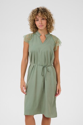 Cream Dress 'Nola' in Green: front