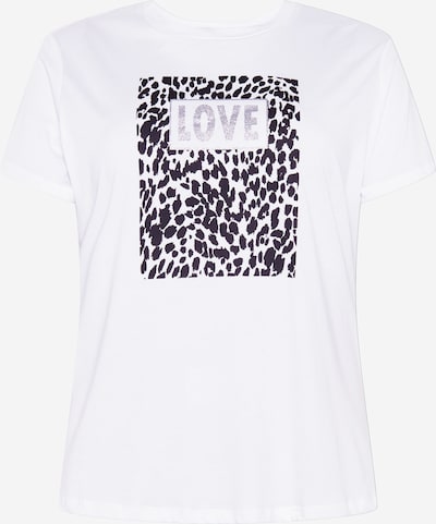 KAFFE CURVE Shirt 'Cleola' in schwarz / silber / weiß, Produktansicht