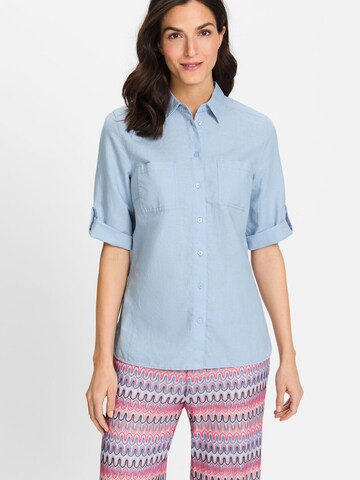 Olsen Blouse in Blauw: voorkant