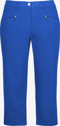 Coupe slim Pantalon 'Mony' Ulla Popken en bleu : devant