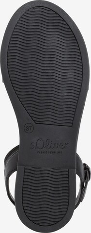 Sandale cu baretă de la s.Oliver pe negru