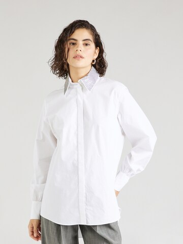 Karl Lagerfeld Bluse 'Essentials' in Weiß: Vorderseite