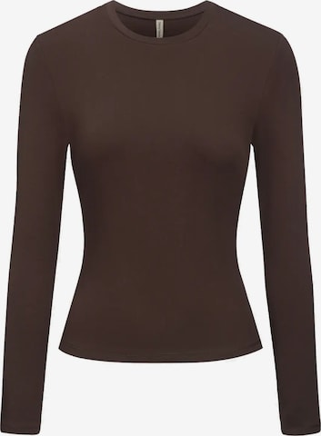 cfab T-shirt 'Cotton Longsleeve' i brun: framsida
