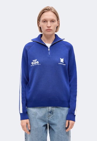 Karo Kauer Pullover in Blau: Vorderseite