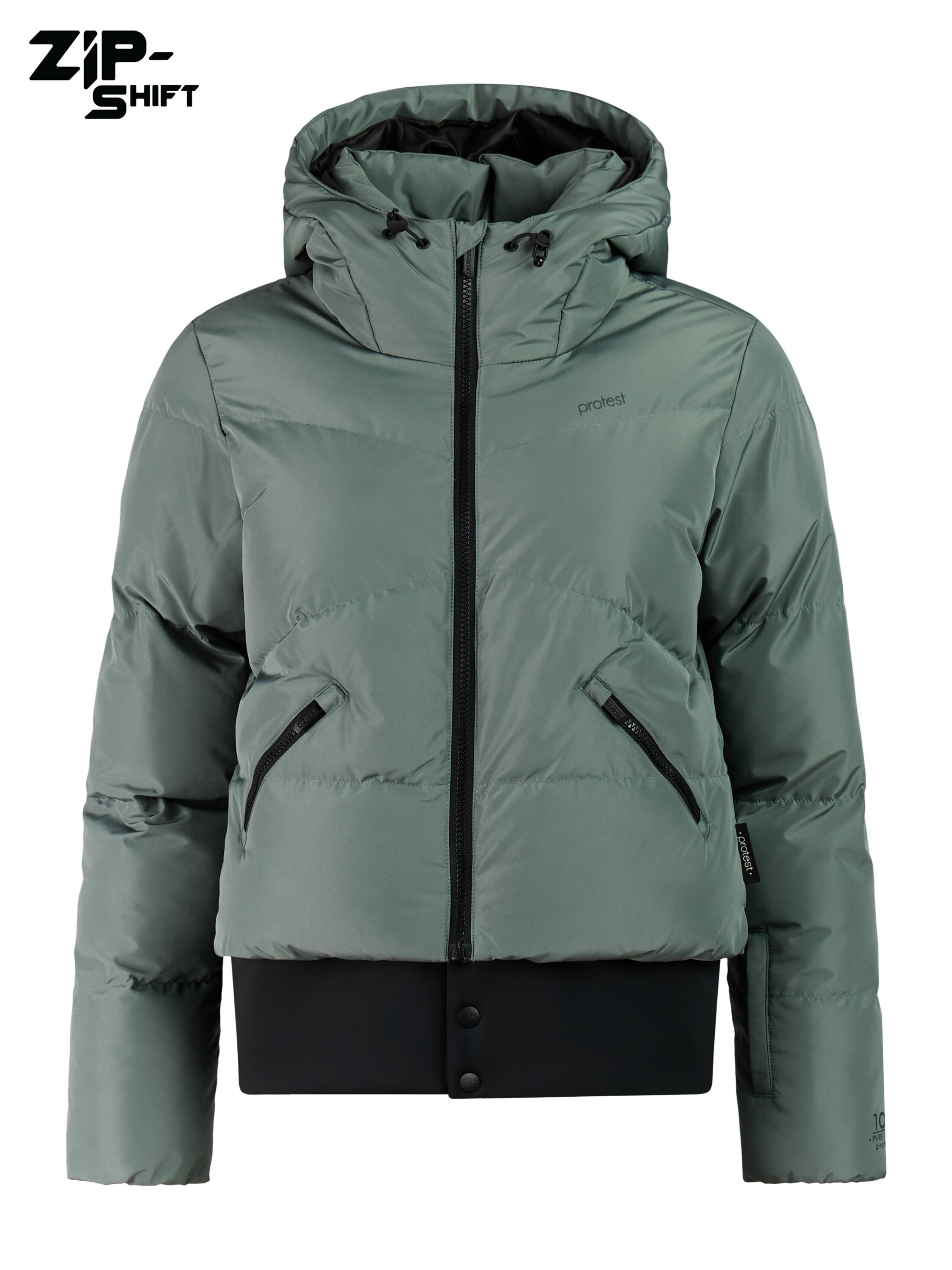 PROTEST Sportjacke 'PRTPreppy'‌ in Grün: Vorderseite