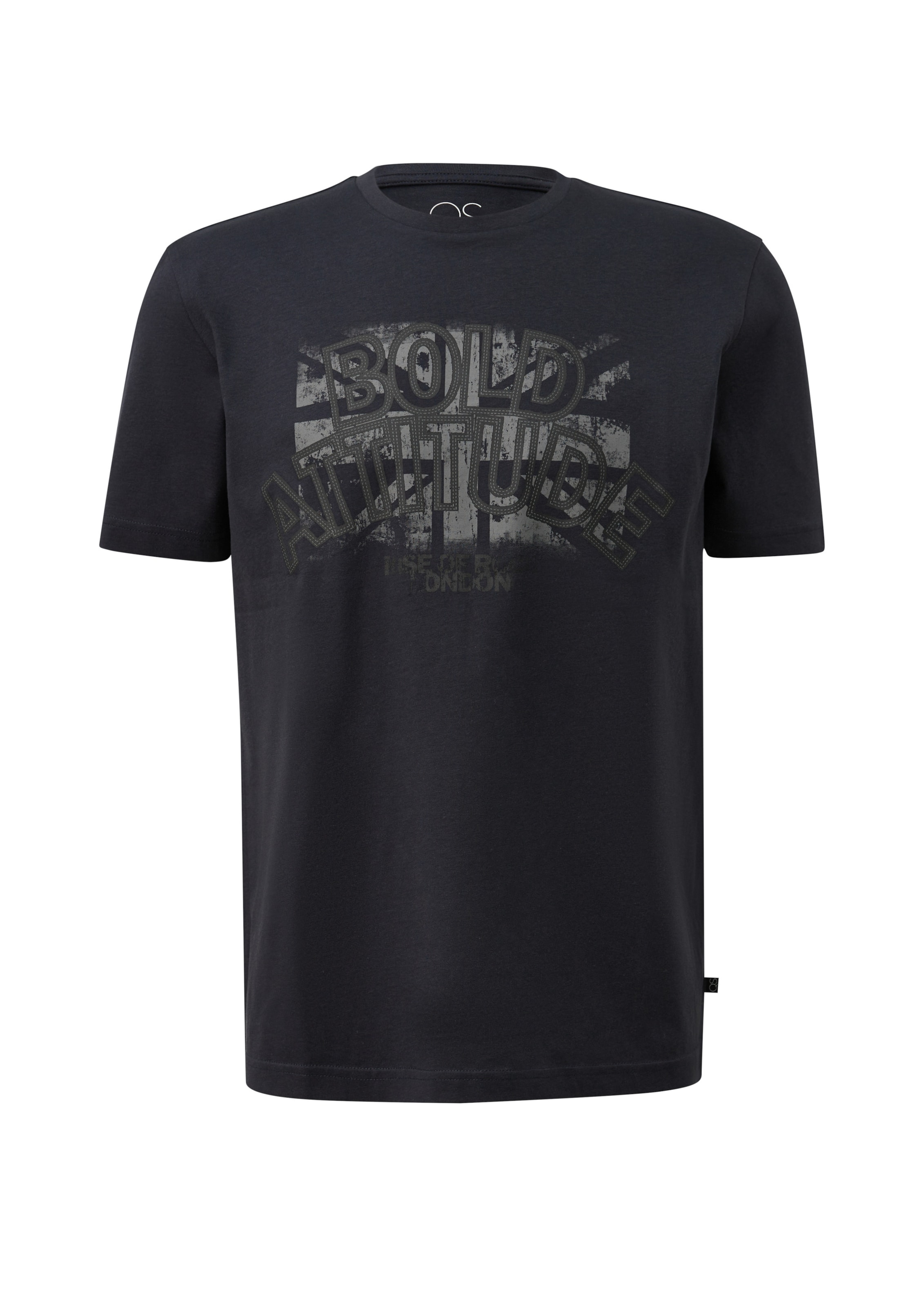 T-Shirt QS en bleu : devant