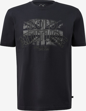 T-Shirt QS en bleu : devant