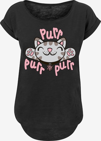 F4NT4STIC Shirt 'Soft Kitty Purr' in Zwart: voorkant