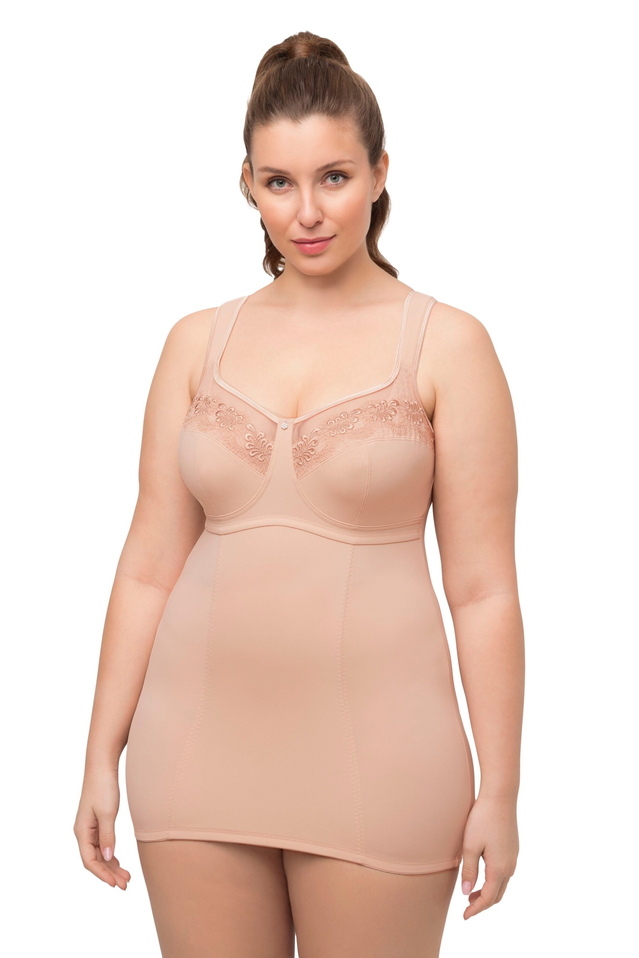Ulla Popken Shapingtop in Beige: Vorderseite