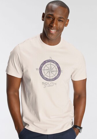 DELMAO Shirt in Beige: front