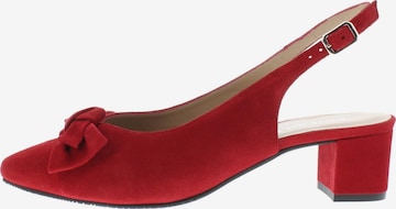 XAVER LUIS Schuhmanufaktur Slingpumps 'ISAR' in Rot: Vorderseite