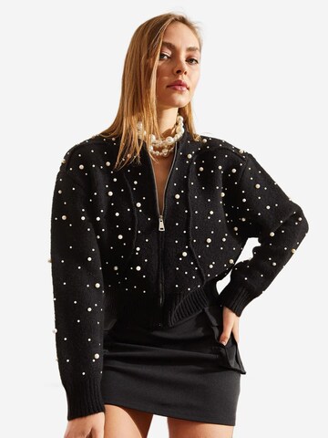 Cardigan 'Strickjacken' Bianco Lucci en noir