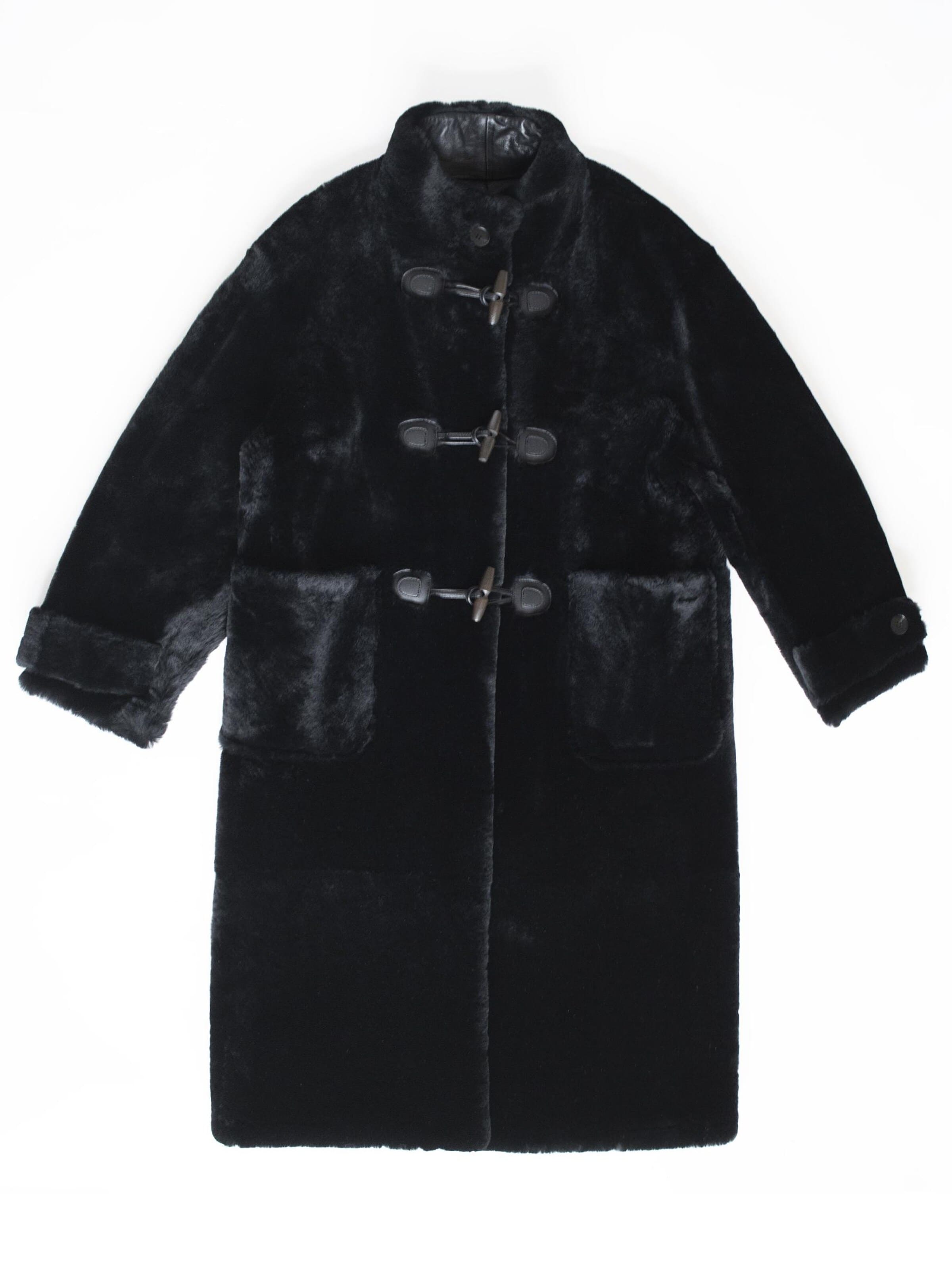 Just things we like Winter Coat 'Saki' in Black: front