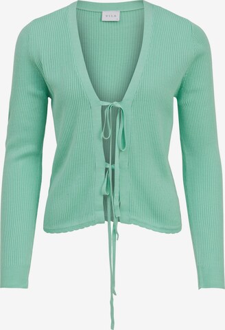 VILA Knit Cardigan 'Popsa' in Green: front