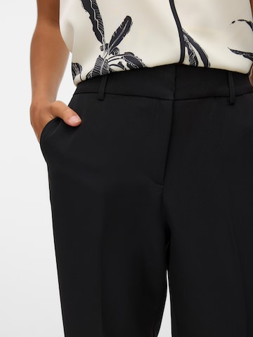 VERO MODA Tapered Trousers with creases 'VMGLORIA' in Black
