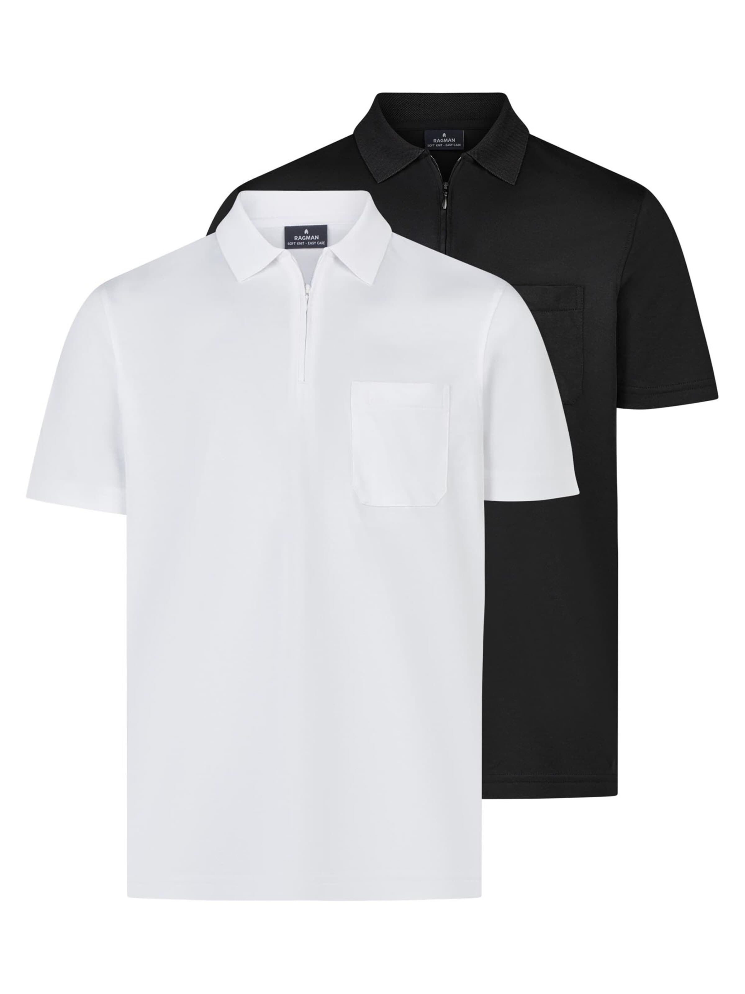 Ragman Shirt 'Basic' in Black: front