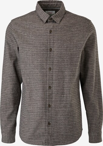 s.Oliver Slim fit Button Up Shirt in Brown: front