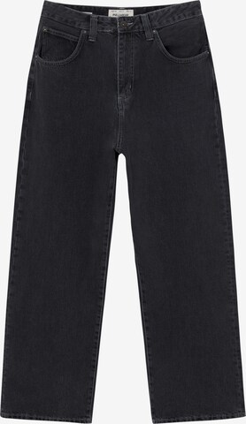 Pull&Bear Loosefit Jeans in Zwart: voorkant