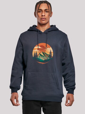 F4NT4STIC Sweatshirt 'Sonnenuntergang Berglandschaft' in Blue: front