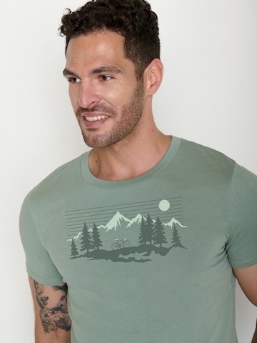 Maglietta 'Guide Bike Mountain Pines' di GREENBOMB in verde