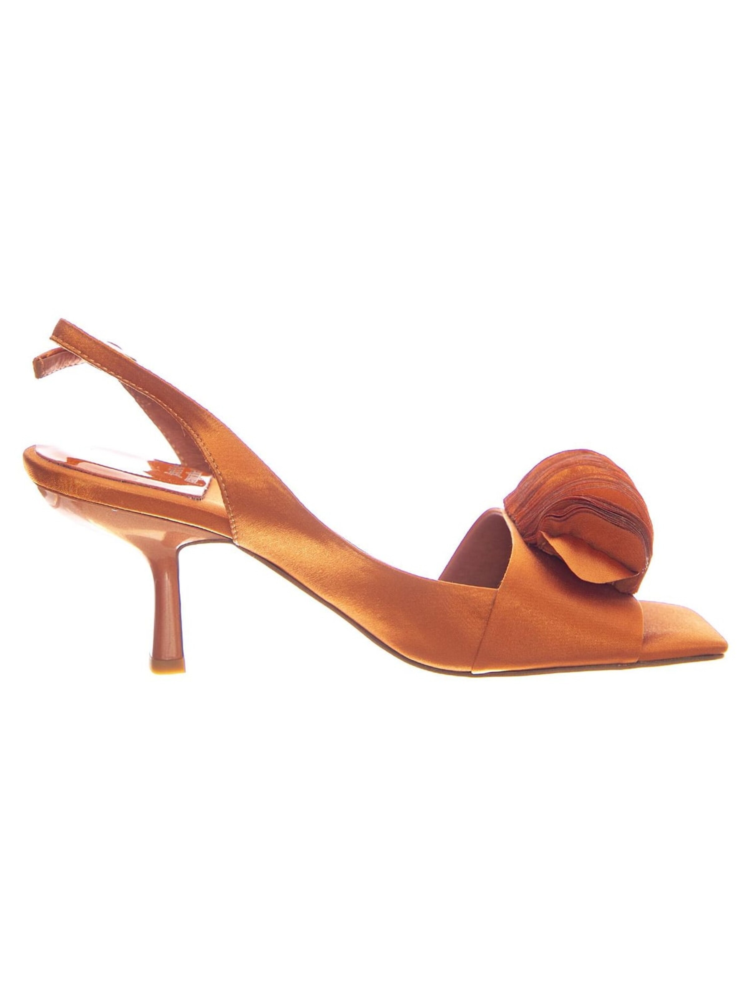 Jeffrey Campbell Sandały 'Duffy Orange Satien' w kolorze pomarańczowy
