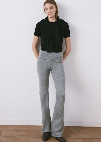 MANGO Flared Pants 'Studis' in Grey