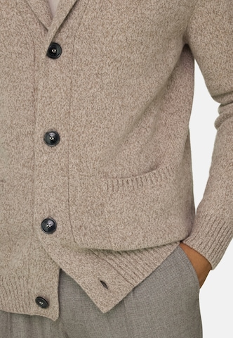 Boggi Milano Gebreid vest in Bruin